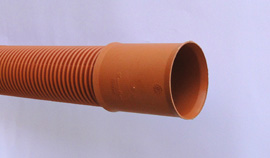 Tubo corrugado esgoto ocre